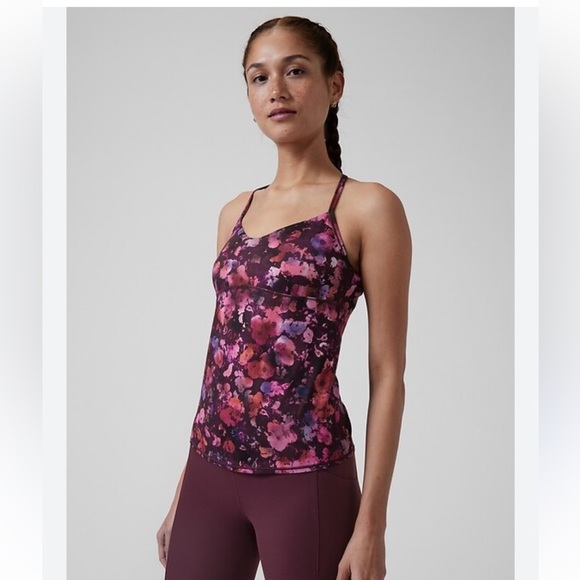 Athleta Legging (S) & Tank (M) Dappled Bloom Multi Floral Set - Valentine’s Day - Picture 2 of 12